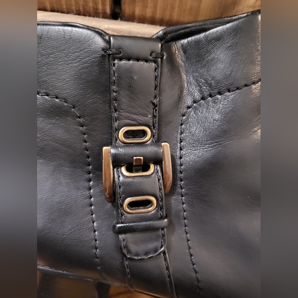 Liz Flex by Liz Claiborne Propose Zip Black Feux Leather Ankle Boots Women’s 9M - Picture 2 of 8